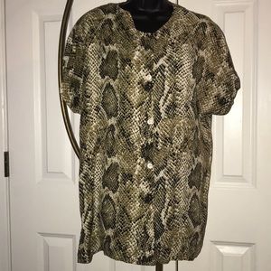 Vintage Faux Snakeskin Blouse